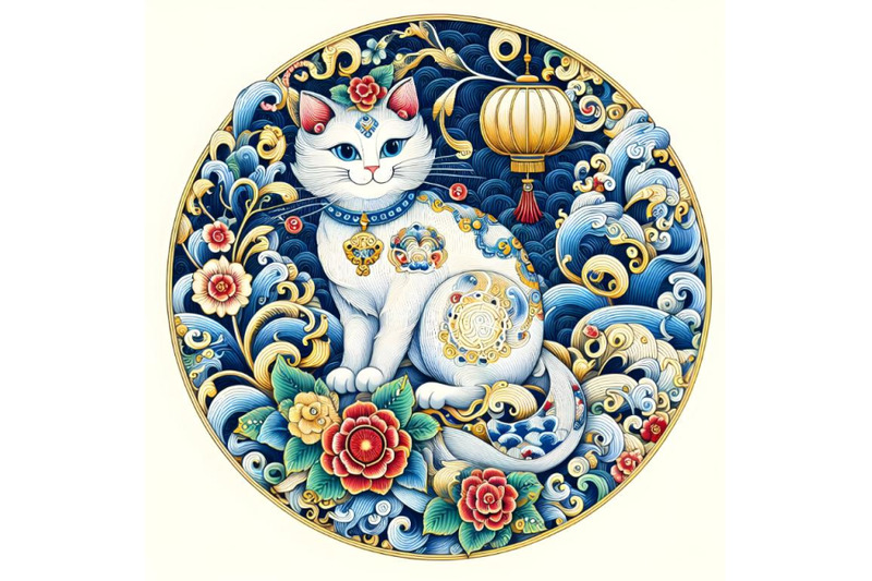 beautiful-chinese-cat-artwork