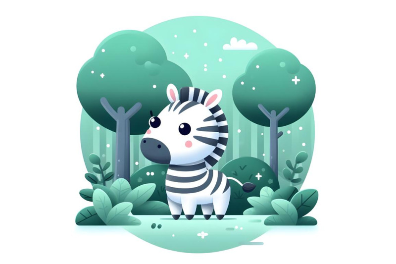 2d-minimal-zebra-in-a-forest