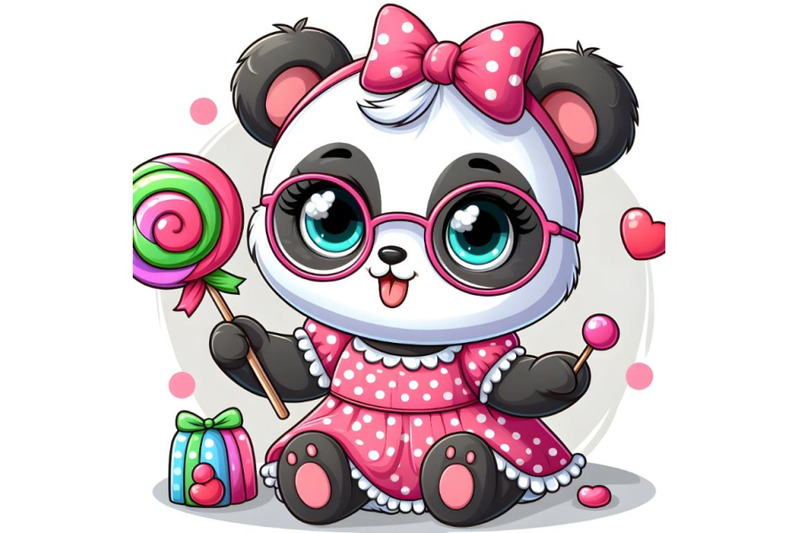 panda-in-a-dress-and-with-lollipop