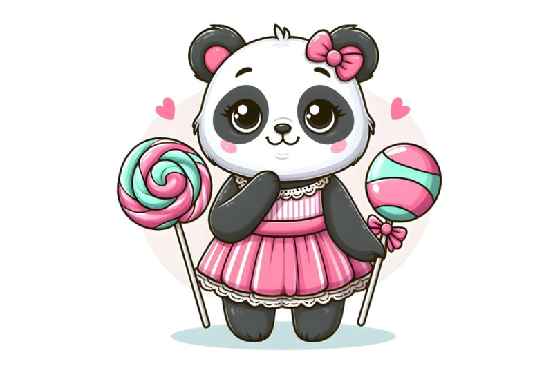 panda-in-a-dress-and-with-lollipop