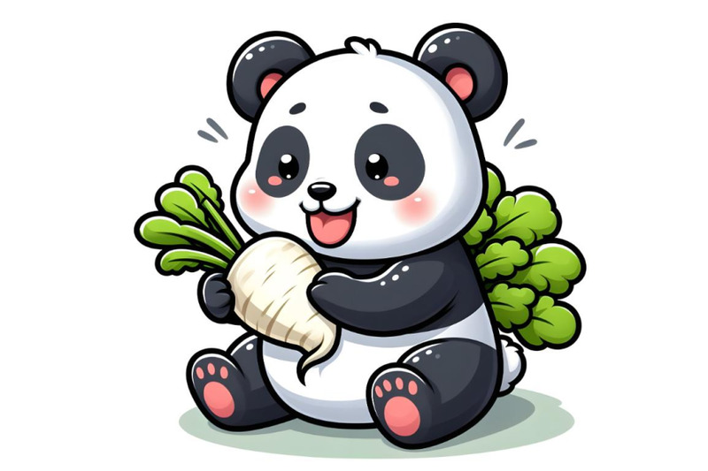 panda-eating-white-radish