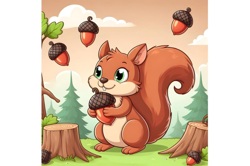 cute-squirrel-acorns