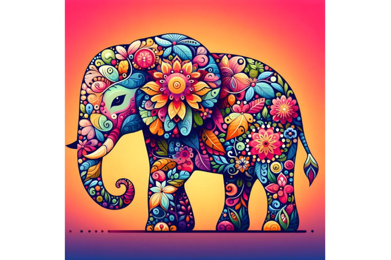 floral-abstract-elephant