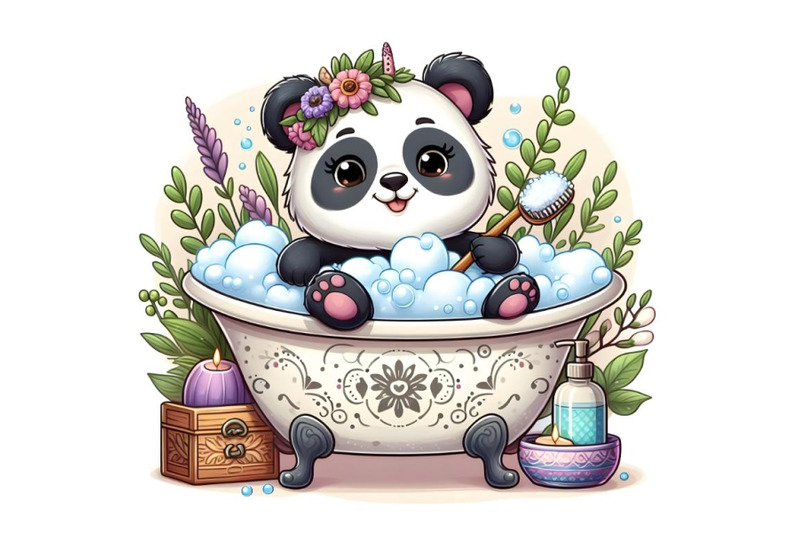 cartoon-panda-indulging-in-bubble-bath-within-small-bathtub