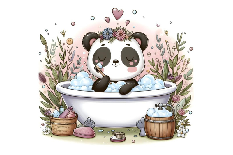 cartoon-panda-indulging-in-bubble-bath-within-small-bathtub