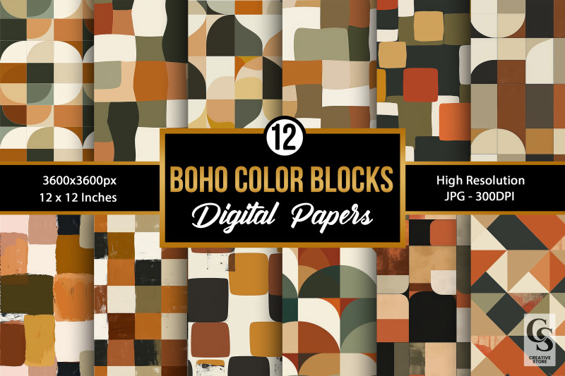 boho-color-blocks-digital-papers