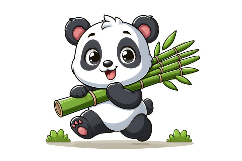 baby-panda-is-running-with-the-bamboo