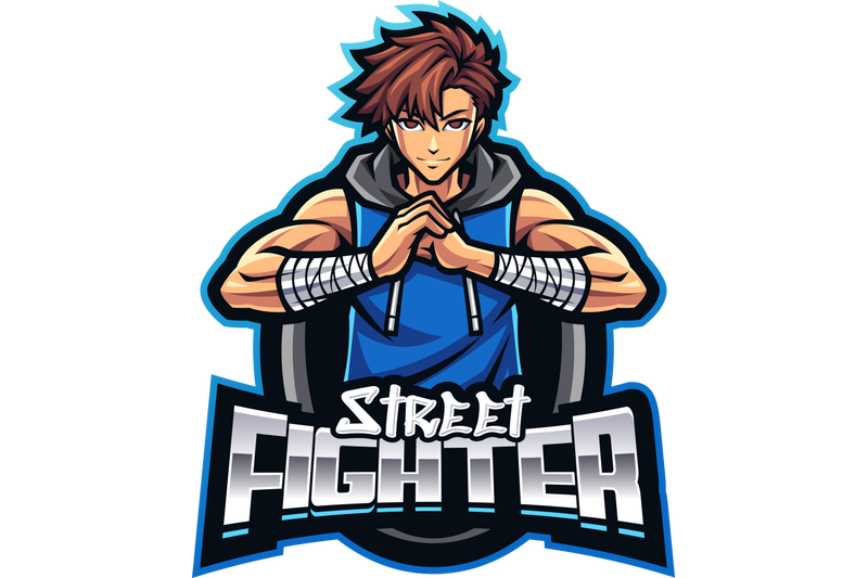 street-fighter-esport-mascot-logo-design