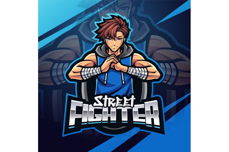 street-fighter-esport-mascot-logo-design