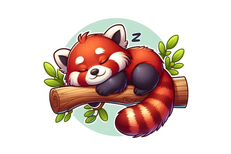 red-panda-sleeping-in-the-branch