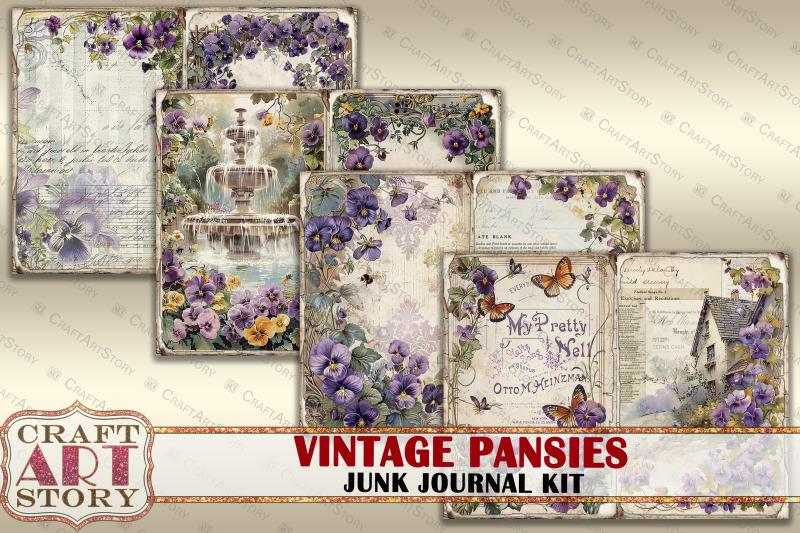 pansies-junk-journal-kit-scrapbook-printables-digital-papers