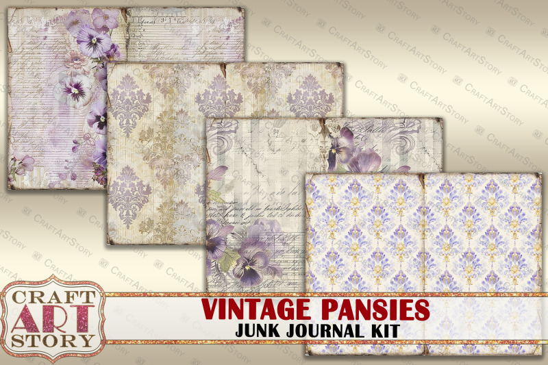 pansies-junk-journal-kit-scrapbook-printables-digital-papers