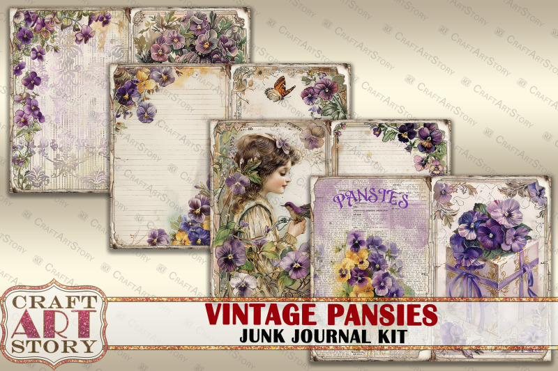 pansies-junk-journal-kit-scrapbook-printables-digital-papers