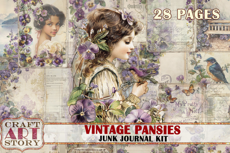 pansies-junk-journal-kit-scrapbook-printables-digital-papers