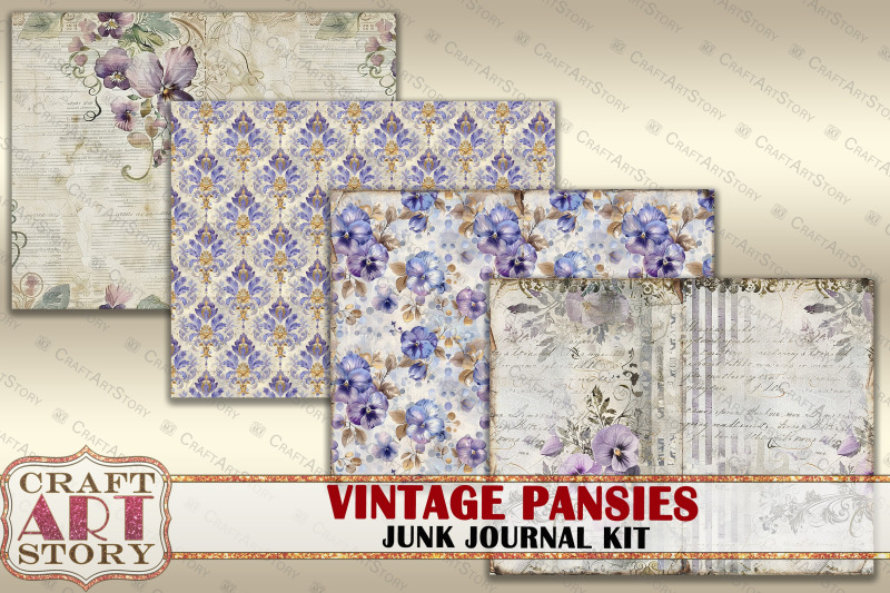 pansies-junk-journal-kit-scrapbook-printables-digital-papers