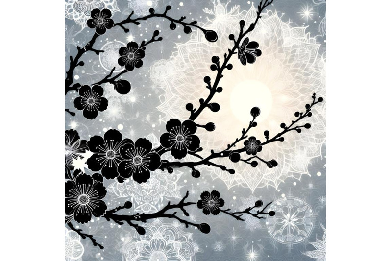 silhouette-of-snowflakes