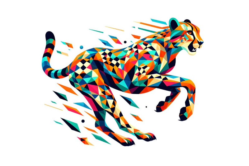 geometric-running-cheetah