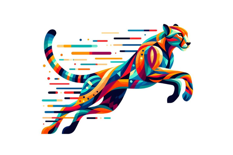 geometric-running-cheetah