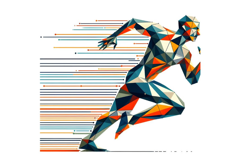 geometric-running-man