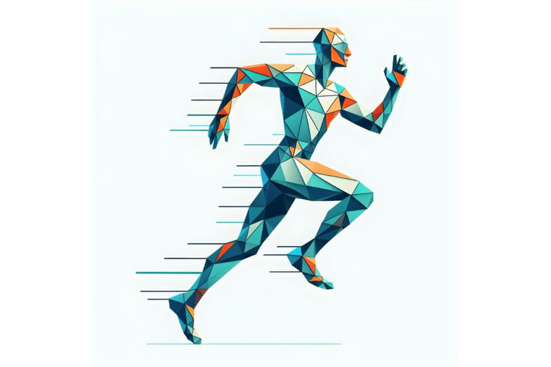 geometric-running-man