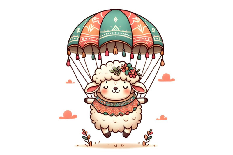 cartoon-sheep-with-parachute