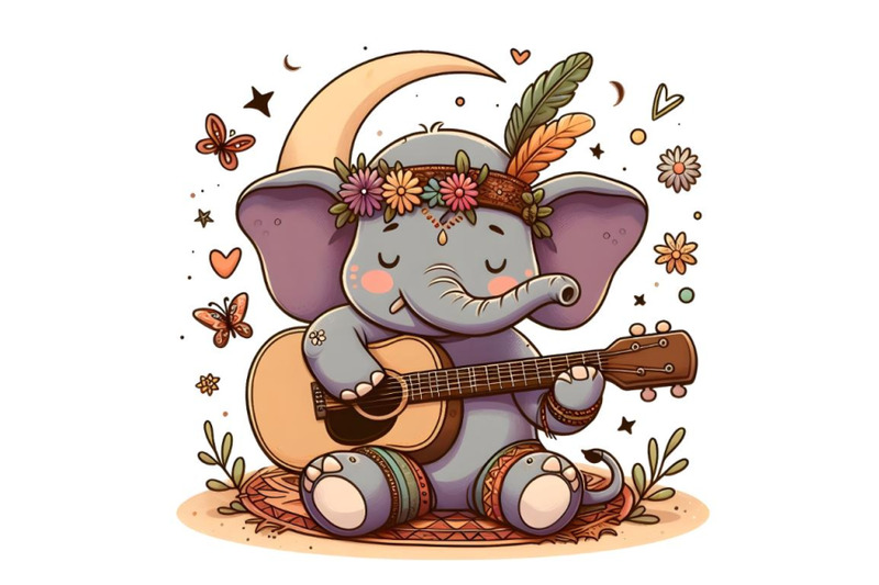 cartoon-elephant-playing-a-guitar