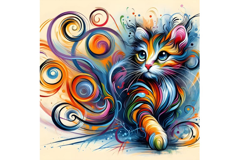 cute-colorful-cat