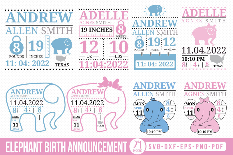 elephant-birth-announcement-svg-bundle
