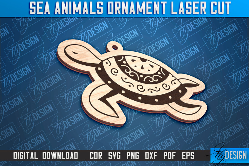 sea-animals-ornaments-laser-cut-turtle-laser-cut-design-cnc-file