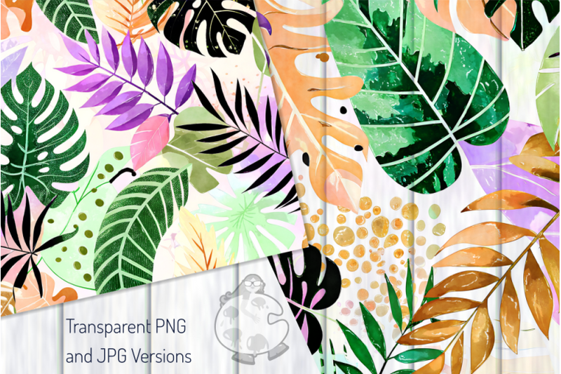 jungle-foliage-set-2-tropical-watercolor-pattern-backgrounds
