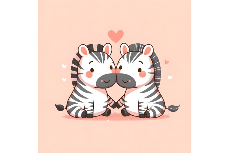 cute-couple-zebra-minimal-artwork