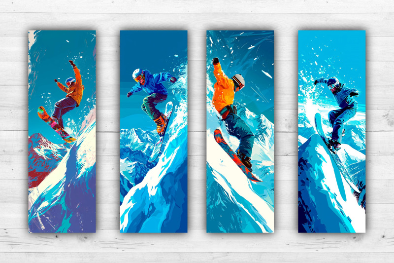 snowboarder-bookmarks-printable-2x6-inch