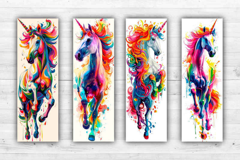 unicorn-bookmarks-printable-2x6-inch