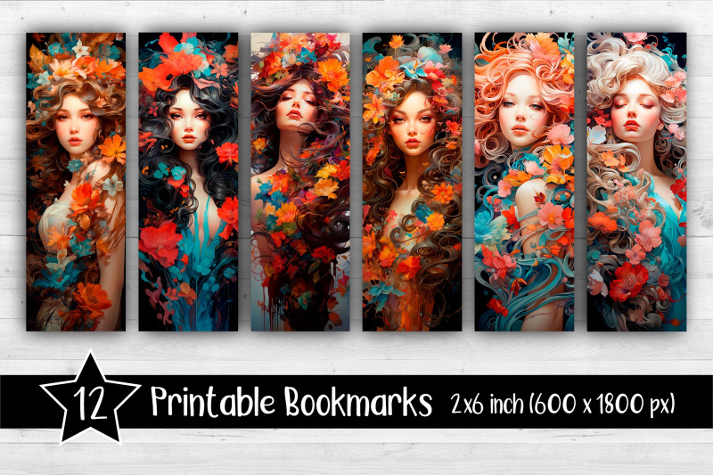 girl-bookmarks-printable-2x6-inch