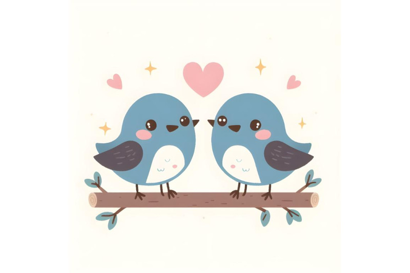 cute-birds-couple-minimal-artwork