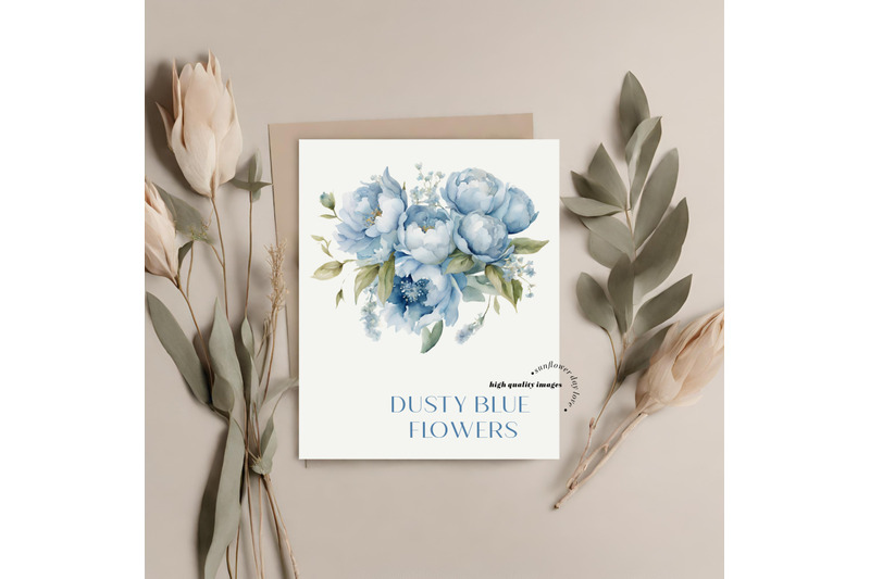 elegant-dusty-blue-flowers-clipart-blue-flowers-bouquets-dusty-blue