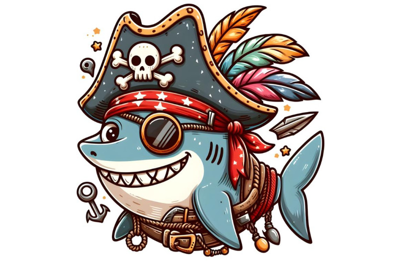 cartoon-pirate-shark