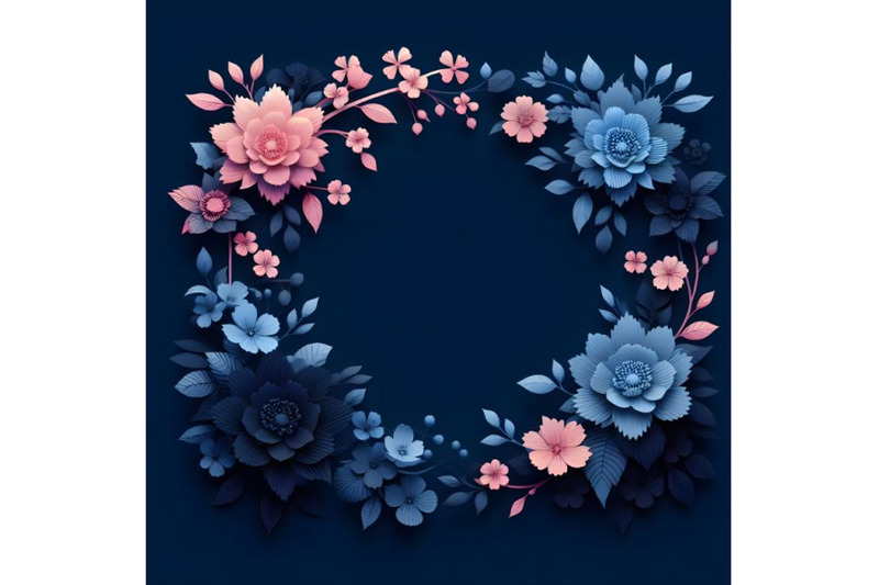 floral-festive-frame-with-blue