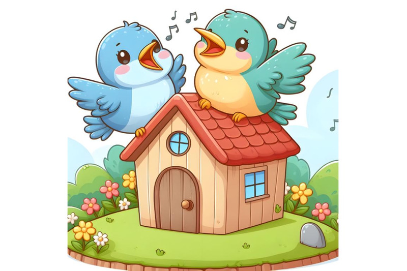 cute-hummingbird-bird-singing-on-a-small-building