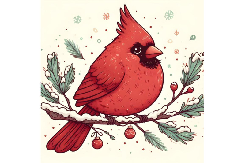 cardinal-bird-winter-illustration-hand-drawn