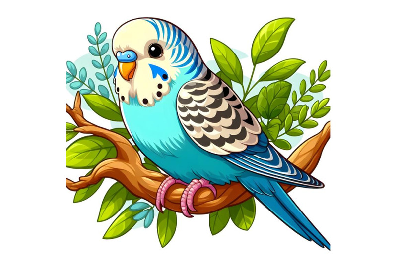 budgerigar-bird-on-branch-tree