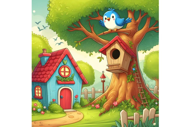 blue-bird-with-bird-house