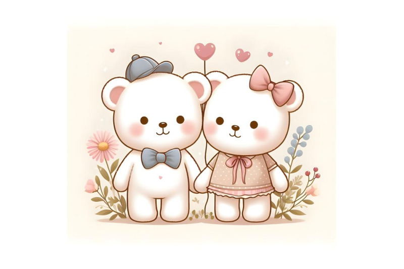 teddy-bear-couple-minimal-artwork