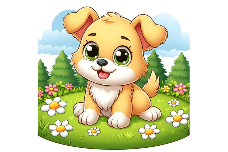 baby-dog-in-the-meadow