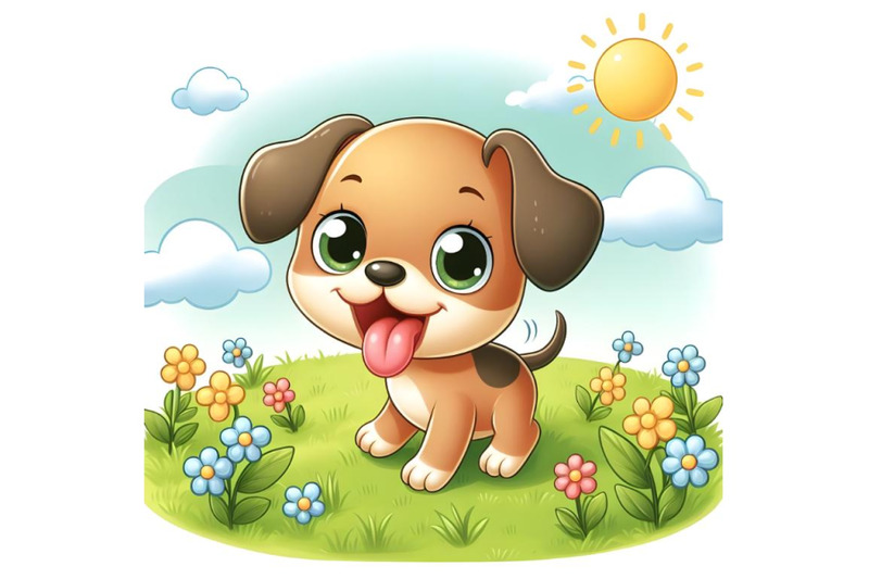 baby-dog-in-the-meadow