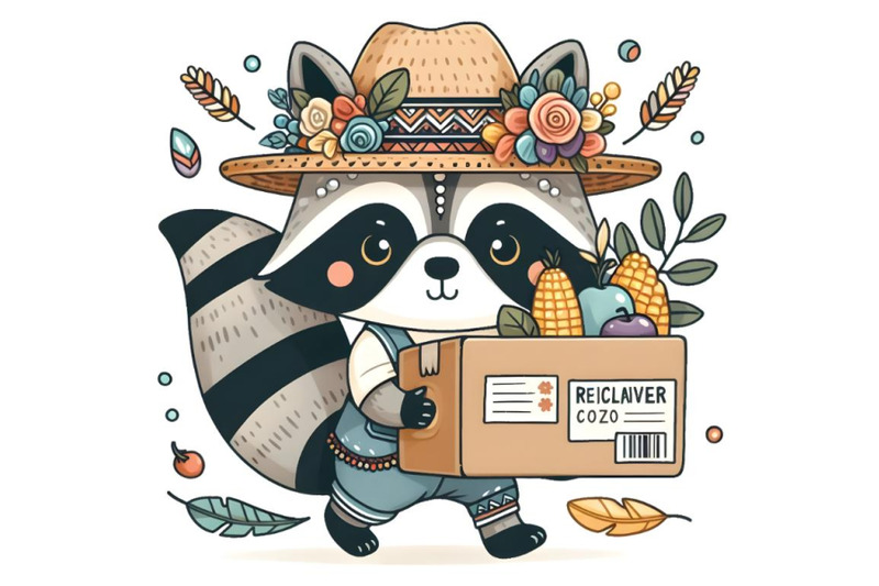 racoon-delivery-character