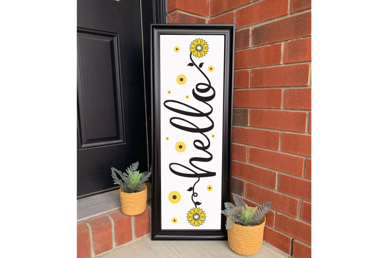 hello-sunflower-porch-sign-svg