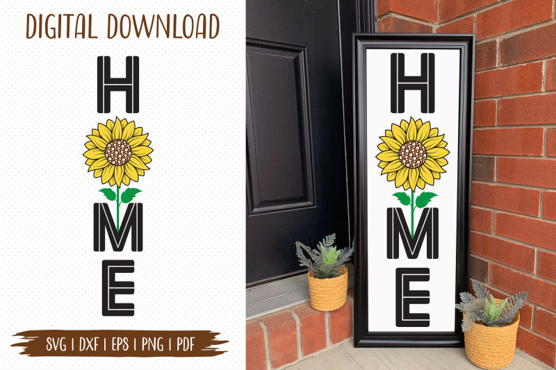 home-sunflower-porch-sign-svg