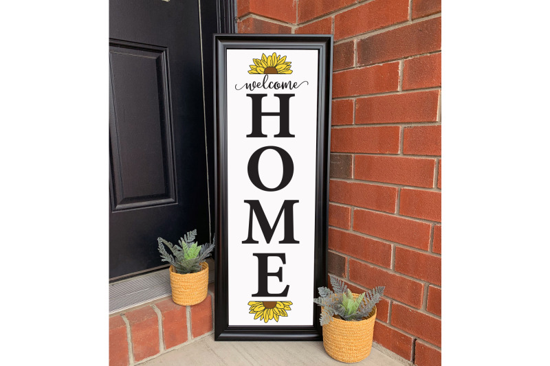 welcome-home-cut-file-sunflower-porch-sign-svg