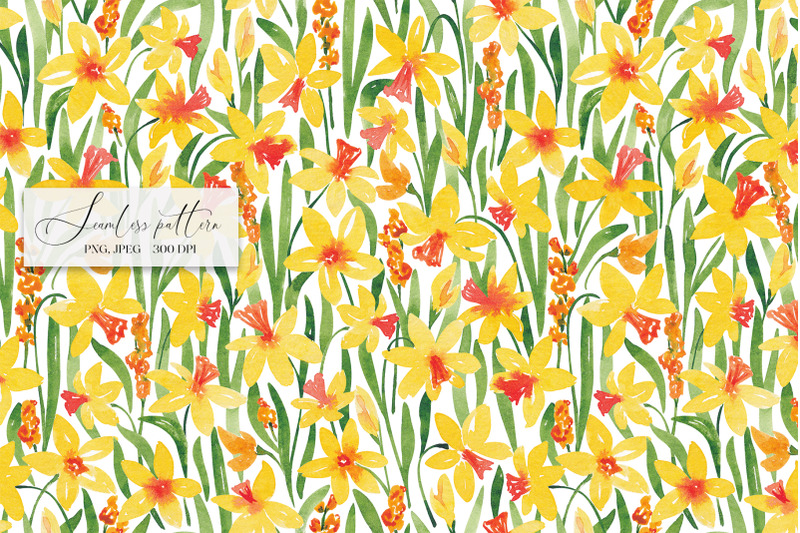 daffodils-seamless-pattern